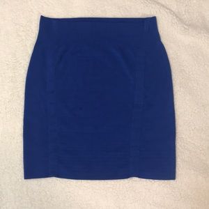 Rock & Republic Electric Blue Bandage Mini Skirt